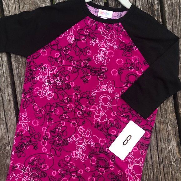 (8) Minnie! unisex LuLaRoe Disney Sloan Baseball T - Picture 3 of 7